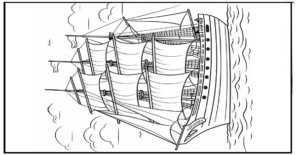 Yelkenli Gemi Boyama Çalışması 2