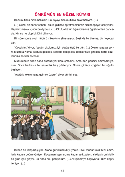 4. Sınıf Türkçe Ada Yayınları Ömrümün En Güzel Rüyası Metni Etkinlik Cevapları