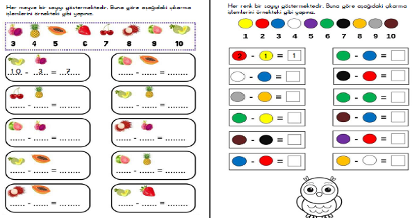 1. Sınıf Görselli Çıkarma İşlemi Etkinlikleri-2