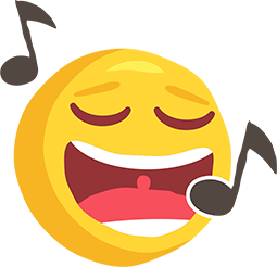 El çizimi şarkı söyleyen png emoji resmi