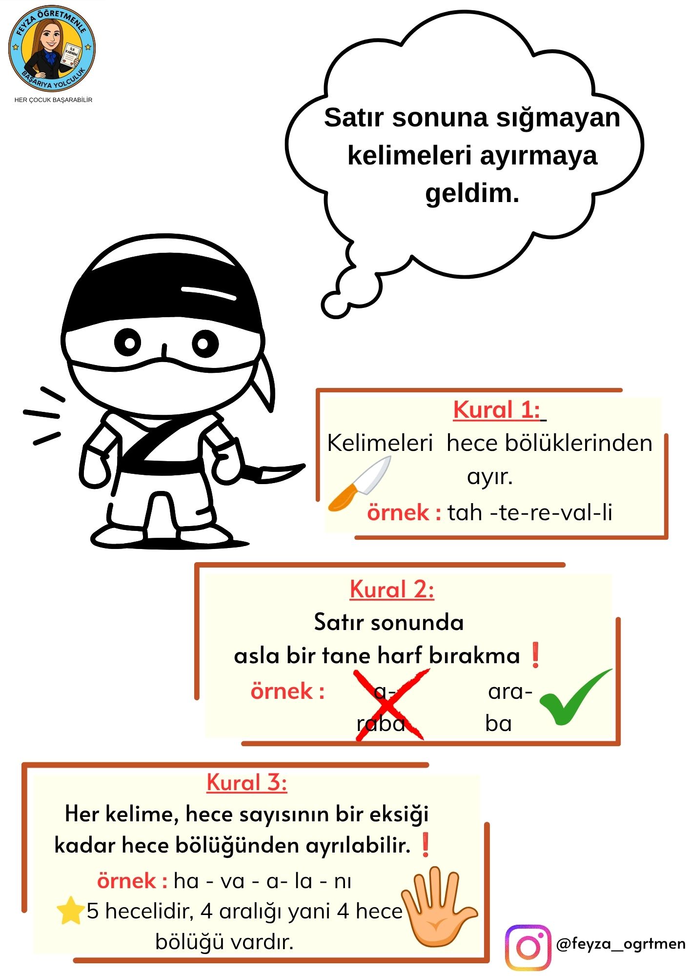 2. Sınıf Türkçe Satır Sonuna Sığmayan Kelimeler