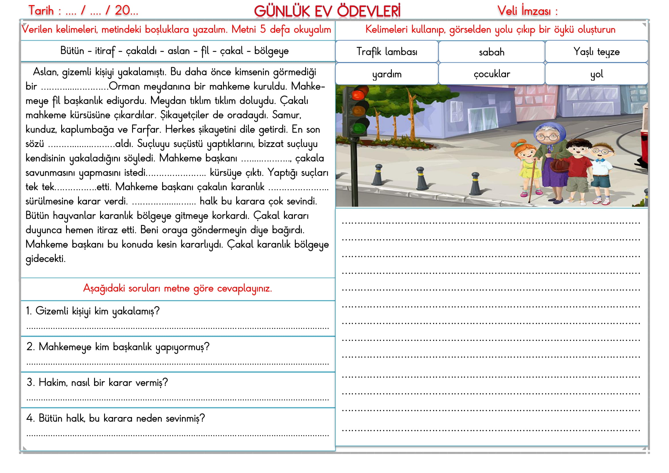 2.Sınıf - 17 Kasım 2025 Günlük Ev Ödevleri