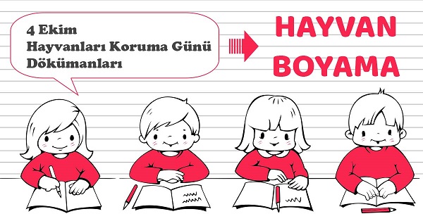 4 Ekim Hayvanları Koruma Günü Hayvan Boyama