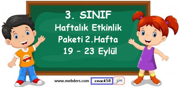 3. Sınıf 2. Hafta Etkinlik Paketi (19 - 23 Eylül)