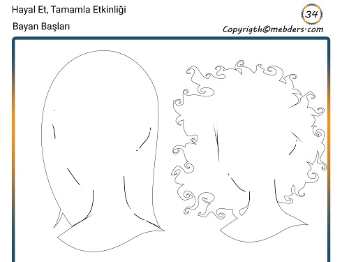 Hayal Et, Tamamla Etkinliği 34 - Bayan Yüzleri 5