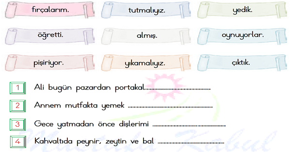 1.Sınıf Türkçe Cümle Bilgisi-4