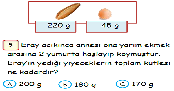 3.Sınıf Matematik Tartma Yaprak Test-1