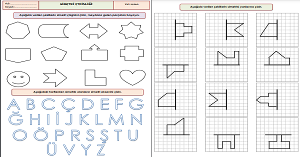 2.Sınıf Matematik Simetri Etkinliği 9