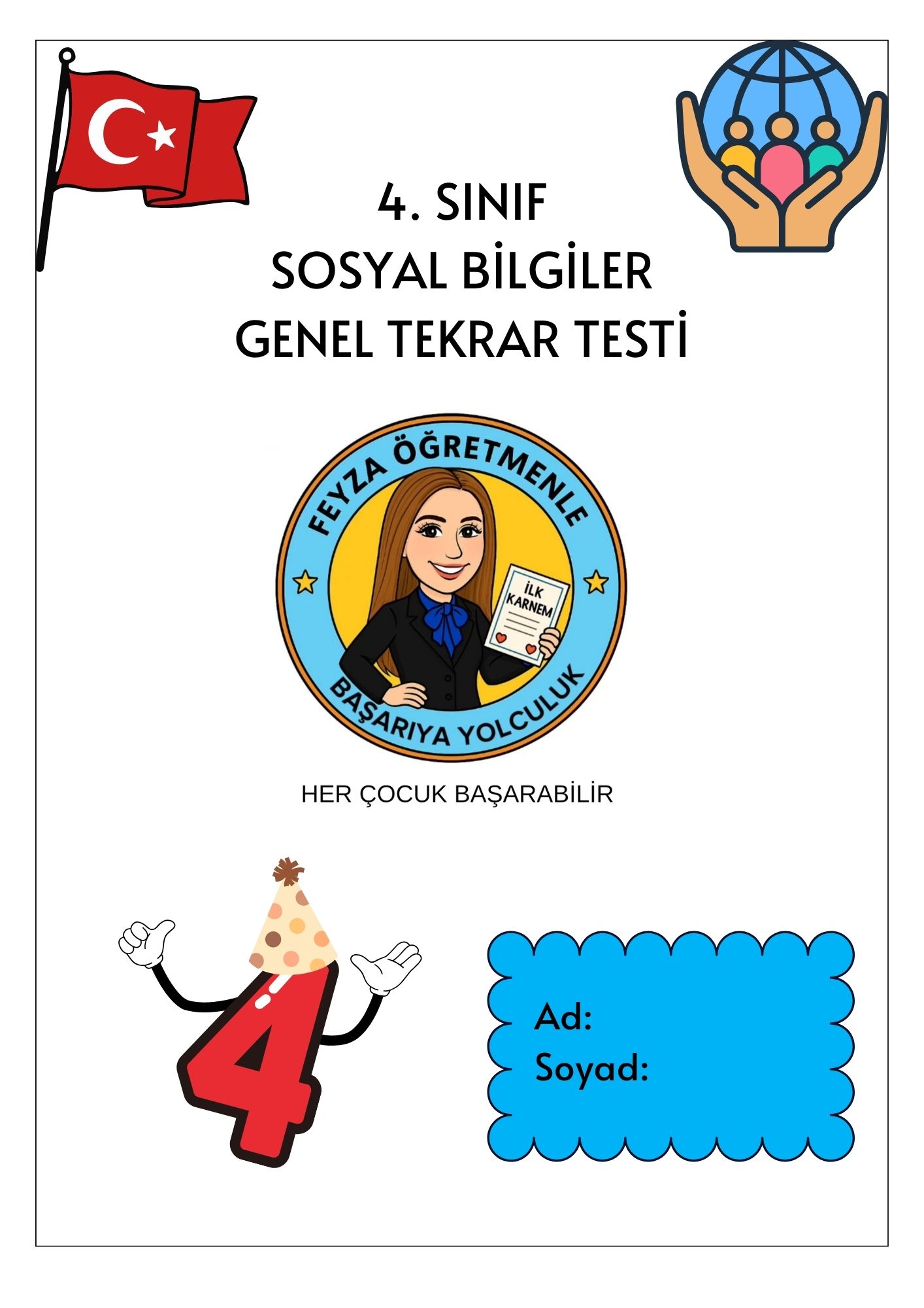 4. Sınıf Sosyal Bilgiler Tekrar Testi