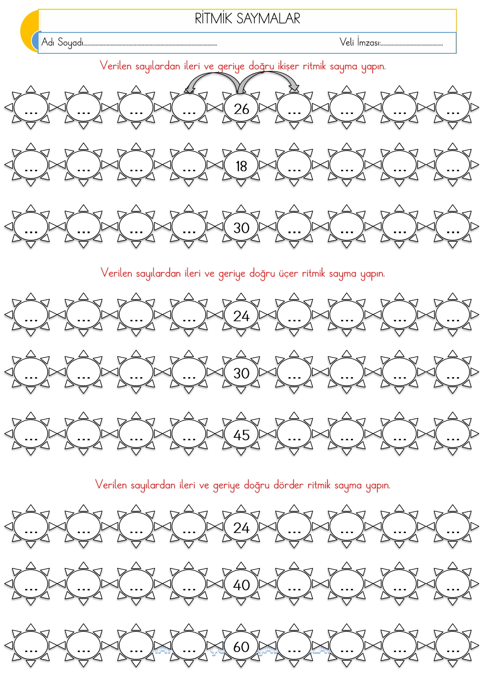 2.Sınıf - Matematik - Ritmik Saymalar Etkinliği-6