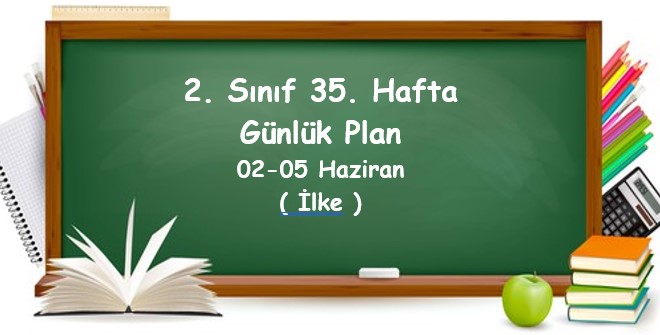 2024-2025 Eğitim Öğretim Yılı 2. Sınıf 34. Hafta Günlük Planlar (26 Mayıs - 30 Mayıs)