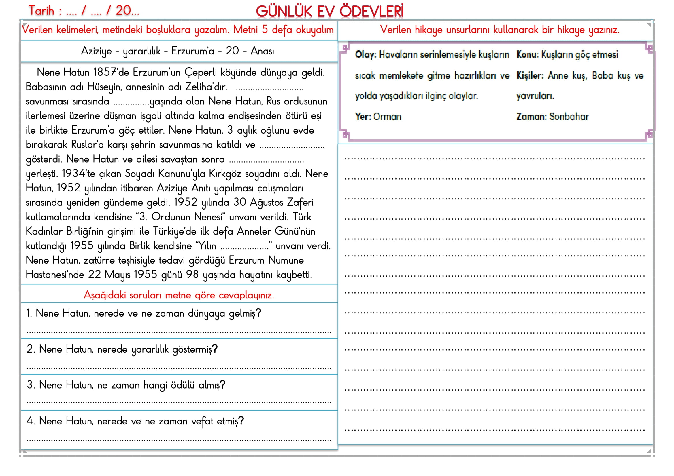 2.Sınıf 08 Mayıs 2025 Günlük Ev Ödevi