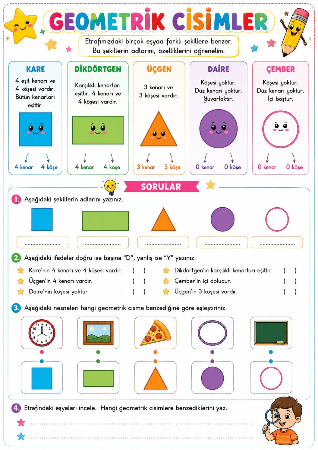 1.Sınıf Geometrik Şekiller