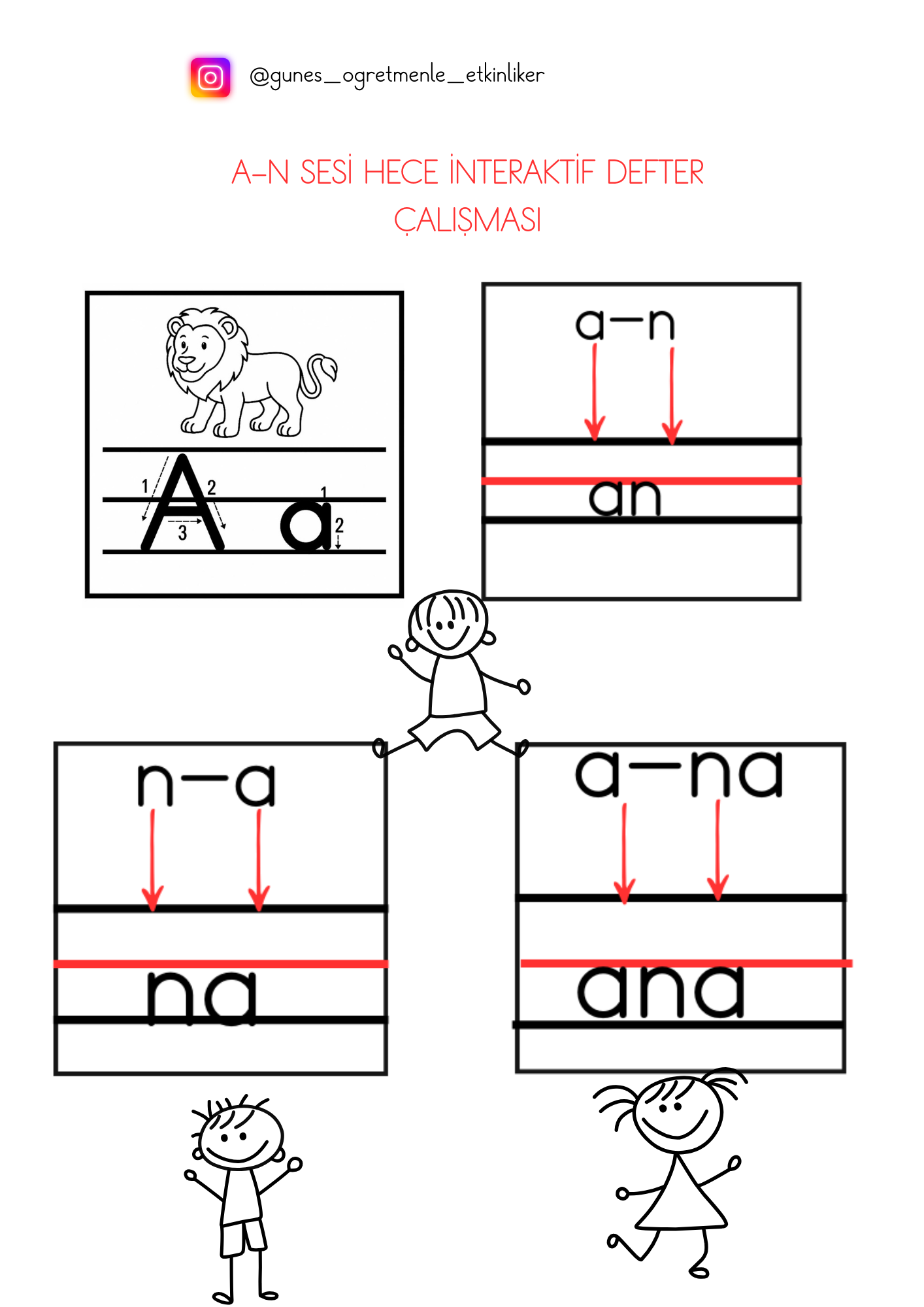 1.Sınıf  a_n sesi interaktif defter çalışması