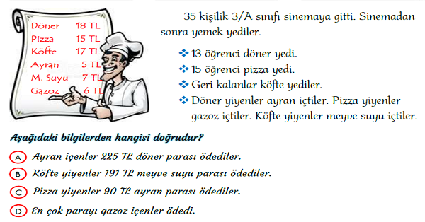 3.Sınıf Matematik Çarpma İşlemi Yeni Nesil Sorular-2