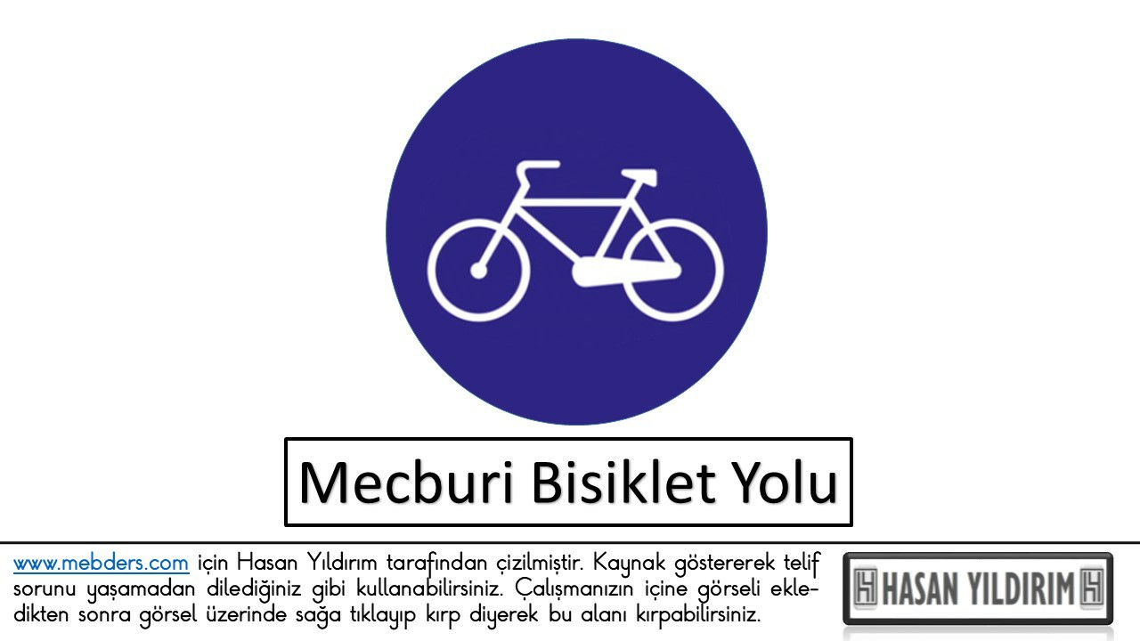 Mecburi Bisiklet Yolu PNG