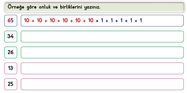 2.Sınıf Matematik Onluk ve Birlik Etkinliği-5