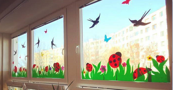23 Nisan Pencere Süsleme Kes-Boya-Yapıştır 8