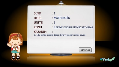 1.Sınıf Matematik İleriye Doğru Ritmik Saymalar Sunusu