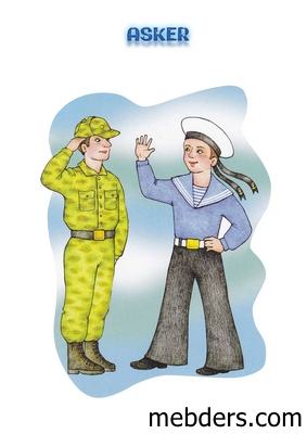 Clipart asker meslek kartı