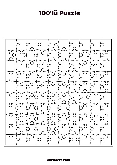 100'lü puzzle şablon
