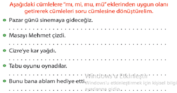 4.Sınıf Türkçe Yazım Kuralları (Soru Ekinin Yazımı)