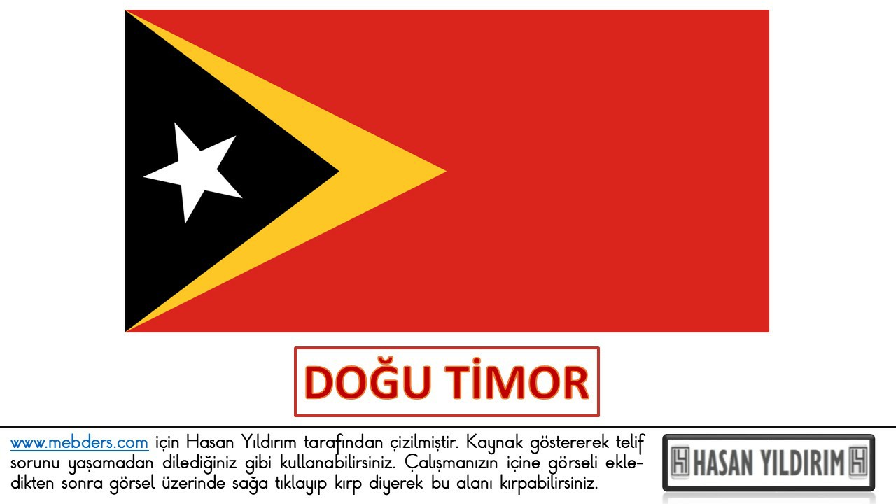 Doğu Timor Bayrağı PNG