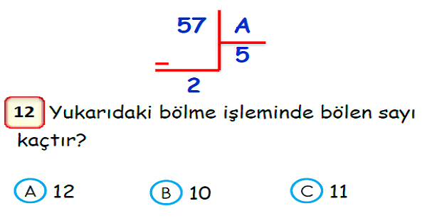 3.Sınıf Matematik Bölme İşlemi Yaprak Test-1