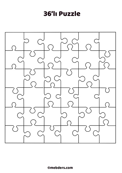 36'lı puzzle şablon 3