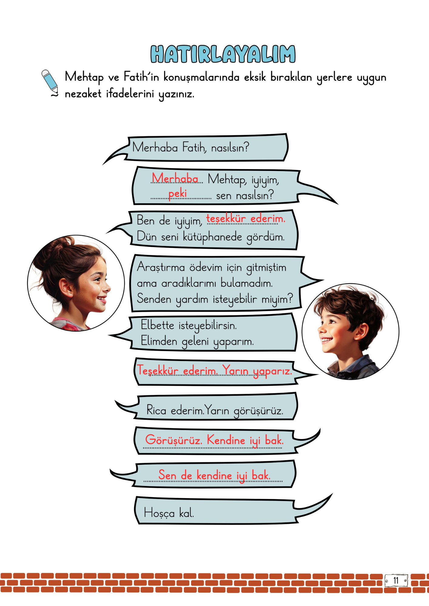 2. Sınıf Türkçe Meb Yayınları Hatırlayalım Metni Etkinlik Cevapları