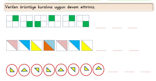 2.Sınıf Matematik Geometrik Örüntüler Etkinliği-3