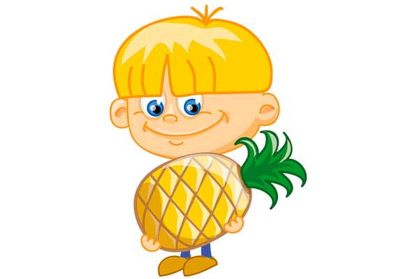 Clipart ananaslı erkek çocuk resmi