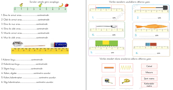 2.Sınıf - Matematik - Metre ve Santimetre Etkinliği -2