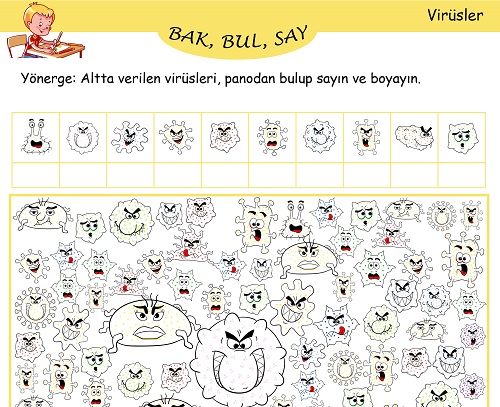 Bak, Bul, Say Etkinliği - Virüsler