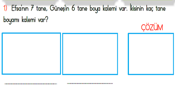 1.Sınıf Matematik Toplama İşlemi Problemlere Giriş-2