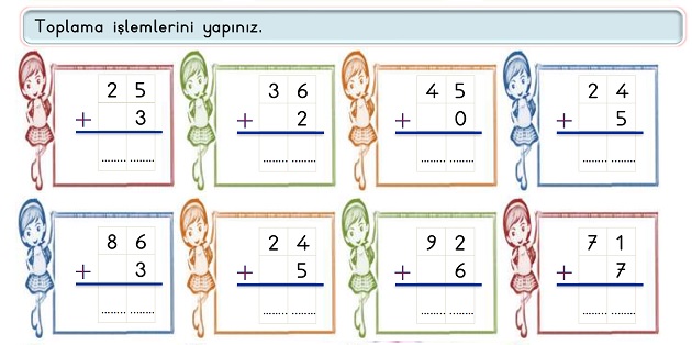 2.Sınıf Matematik Toplama İşlemi Eldesiz Toplama Etkinliği -2