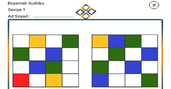 Boyamalı Sudoku 9