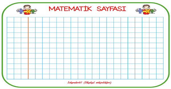 Matematik Defteri Şablonu