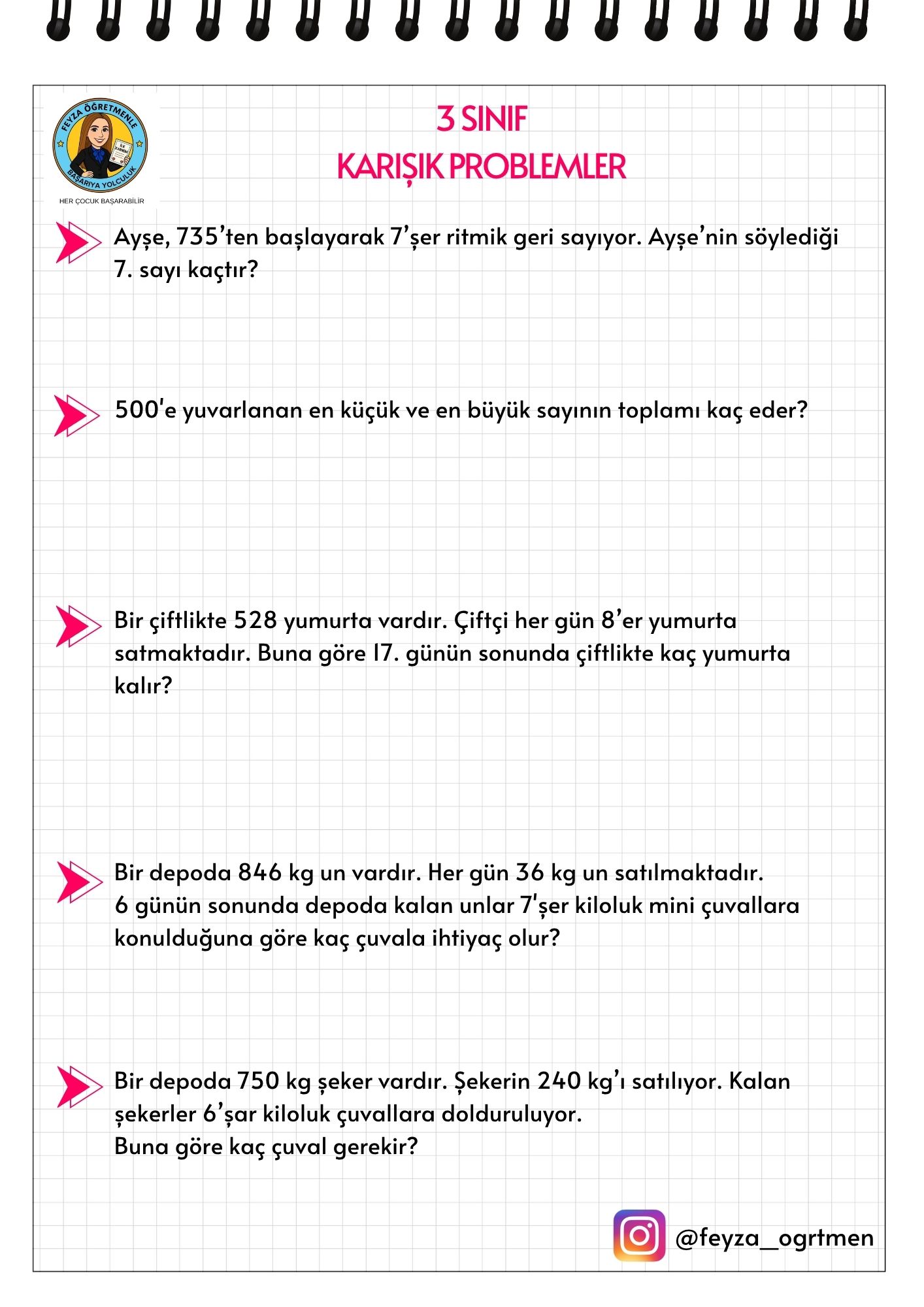 3. SINIF KARMA PROBLEMLER