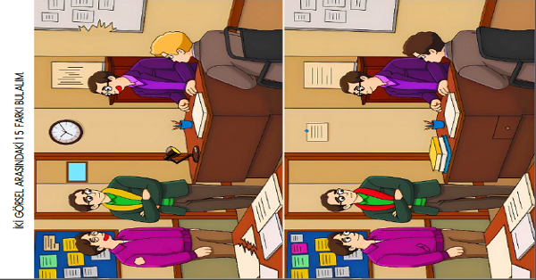 Dört Kişi Arasındaki 15 Farkı Bulma Etkinliği