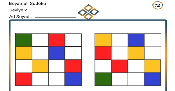 Boyamalı Sudoku 12