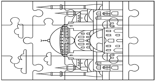 Puzzle (Ayasofya Camii) Boya-Kes-Yapıştır