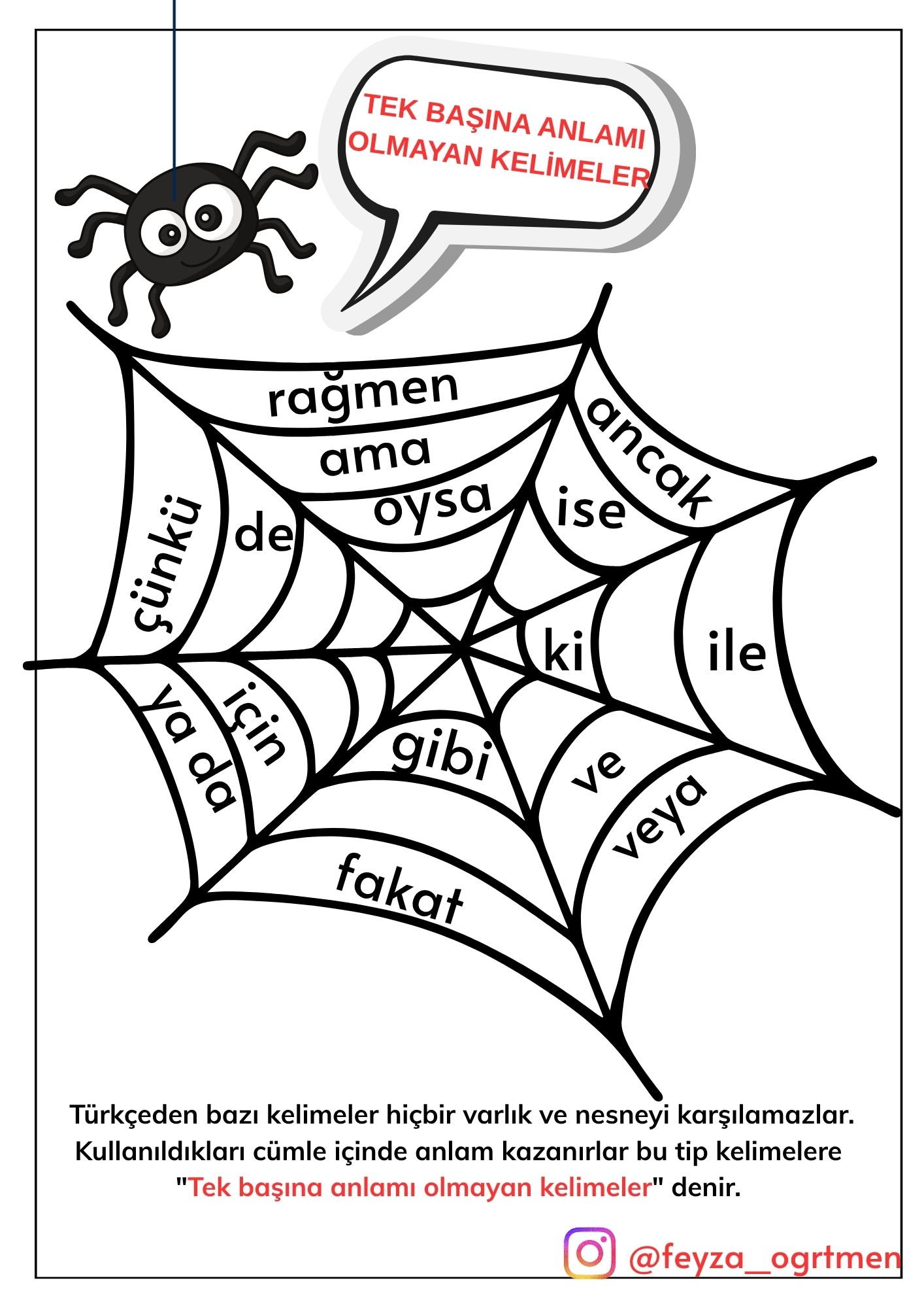 3. Sınıf Türkçe Tek Başına Anlamı Olmayan Sözcükler