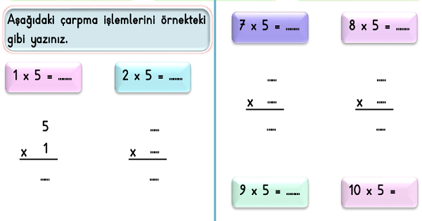 2.Sınıf Matematik Çarpma İşlemi Etkinliği-9