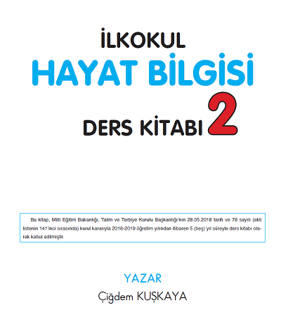 2018-2019 Yılı 2.Sınıf Hayat Bilgisi SDR İpek Yolu Ders Kitabı pdf