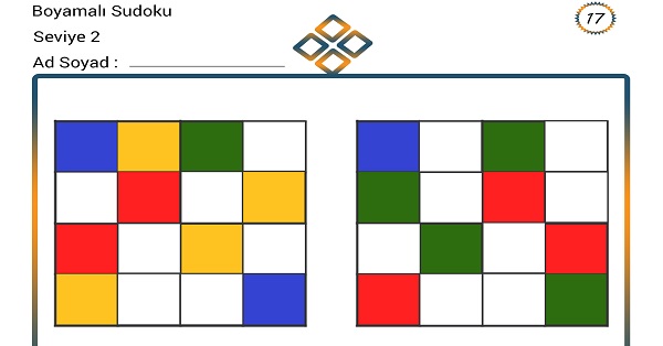 Boyamalı Sudoku 17