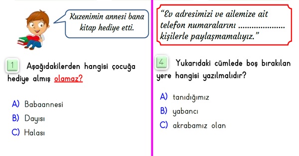 2.Sınıf Hayat Bilgisi Evimizde Hayat Ünitesi-Yaprak Test-1