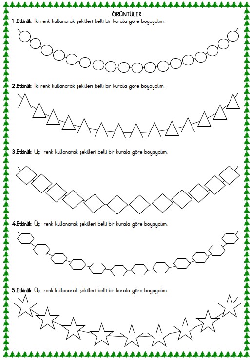 1. Sınıf Matematik Örüntüler Etkinliği 3