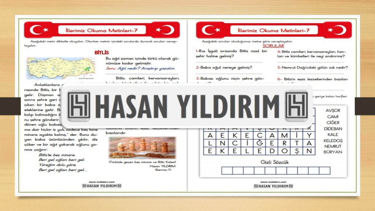 Bitlis Okuma Metni (İllerimiz-7)