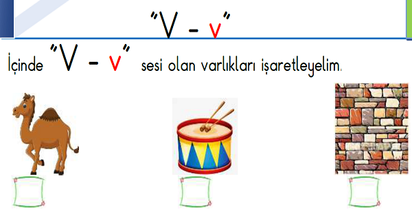 1.Sınıf İlk Okuma Yazma (V-v Sesi) Fasikülü